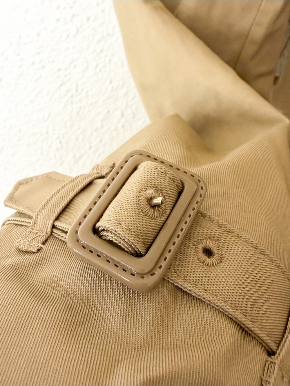 Mango Classic Double Breasted Belted Longline Trench Coat in Beige - Picture 10 of 16